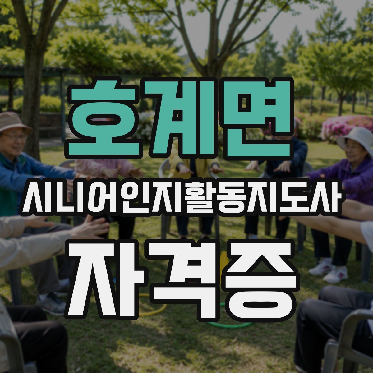 호계면 시니어인지활동지도사 자격증