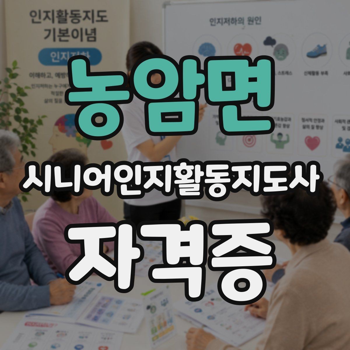 농암면 시니어인지활동지도사 자격증 자료 정리와 필기 요령
