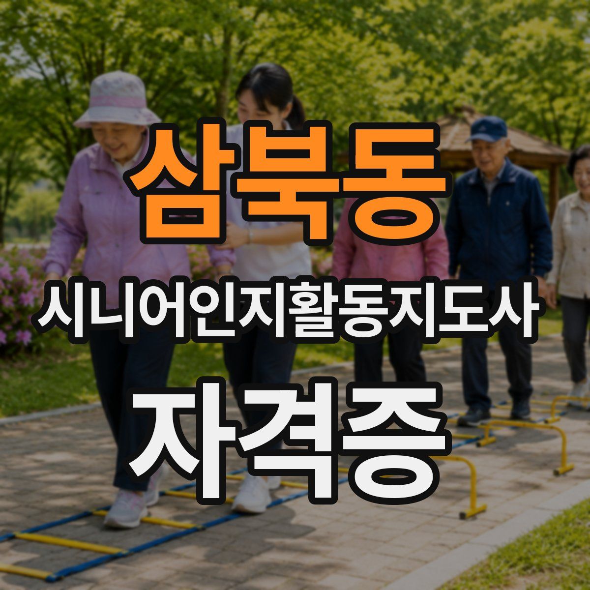 삼북동 시니어인지활동지도사 자격증