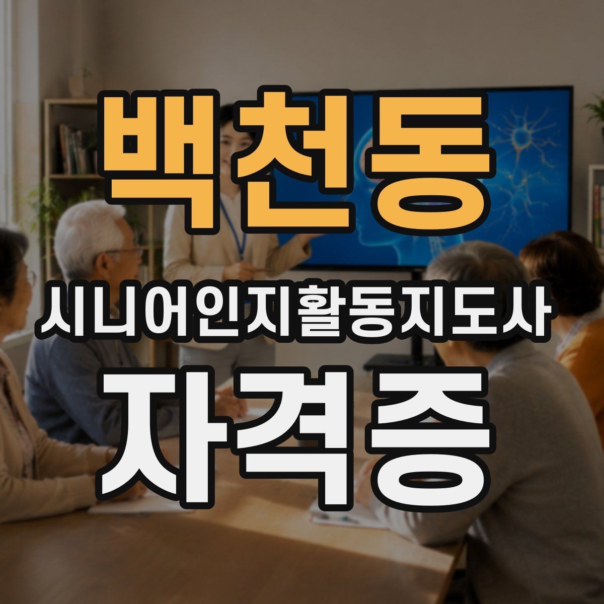 백천동 시니어인지활동지도사 자격증 관련 제도와 기본 용어