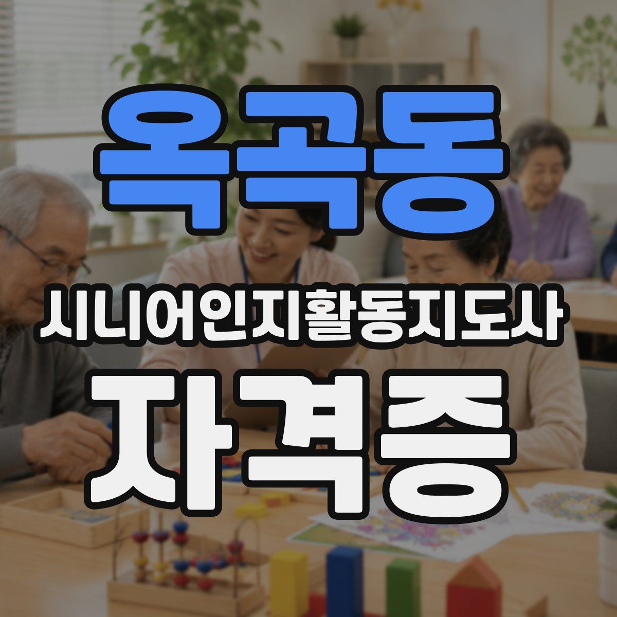 옥곡동 시니어인지활동지도사 자격증