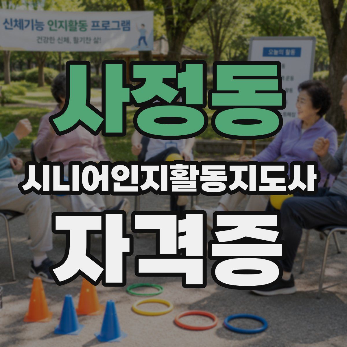 사정동 시니어인지활동지도사 자격증