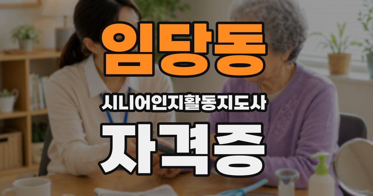 임당동 시니어인지활동지도사 자격증