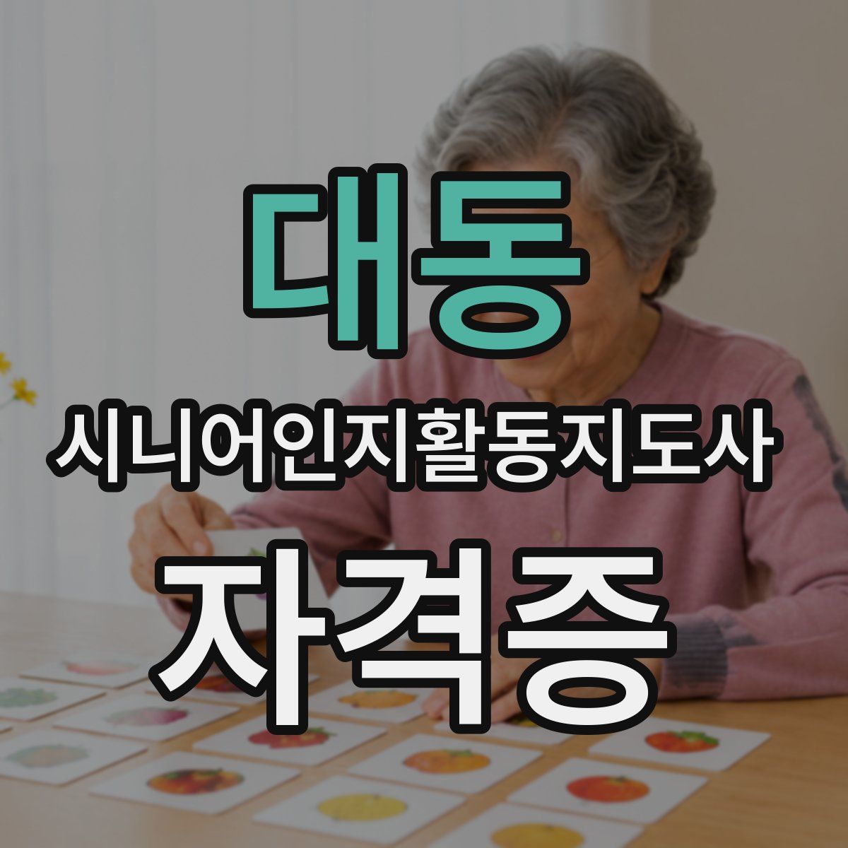 대동 시니어인지활동지도사 자격증