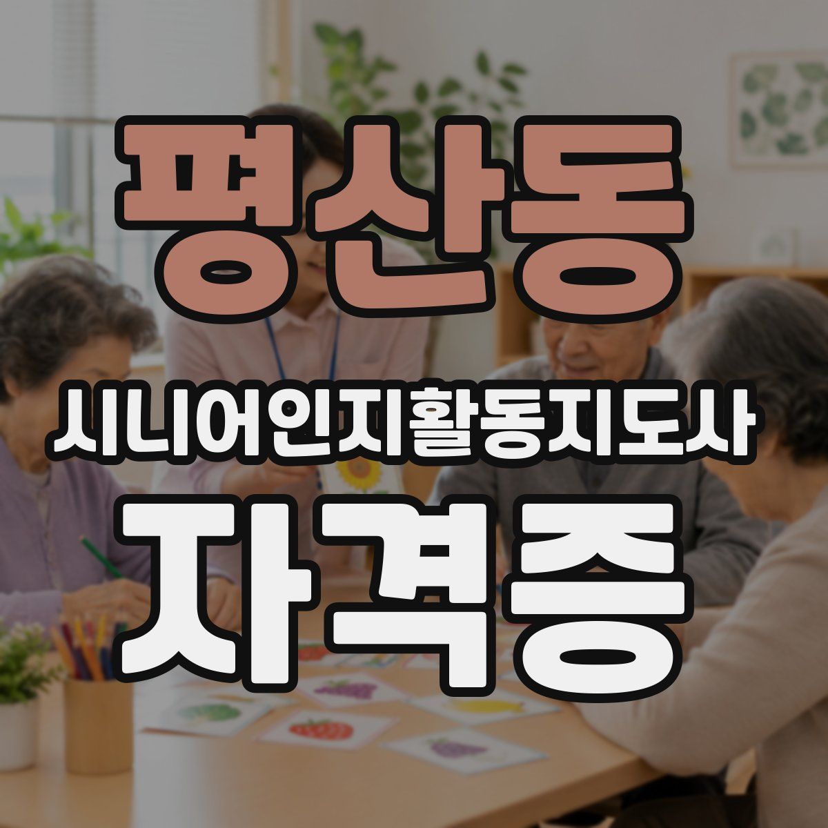 평산동 시니어인지활동지도사 자격증