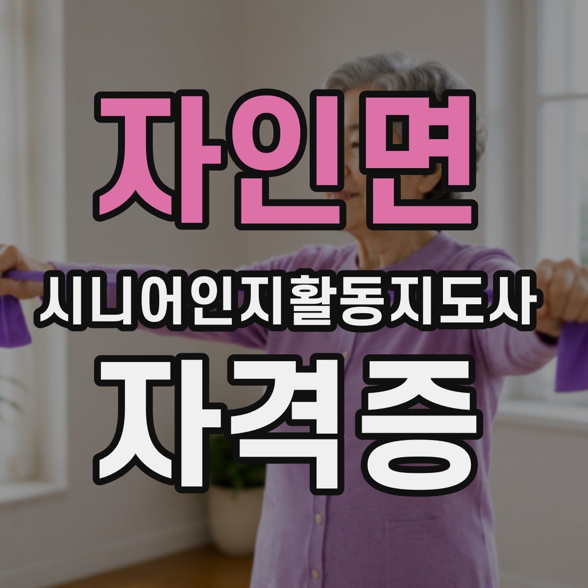 자인면 시니어인지활동지도사 자격증