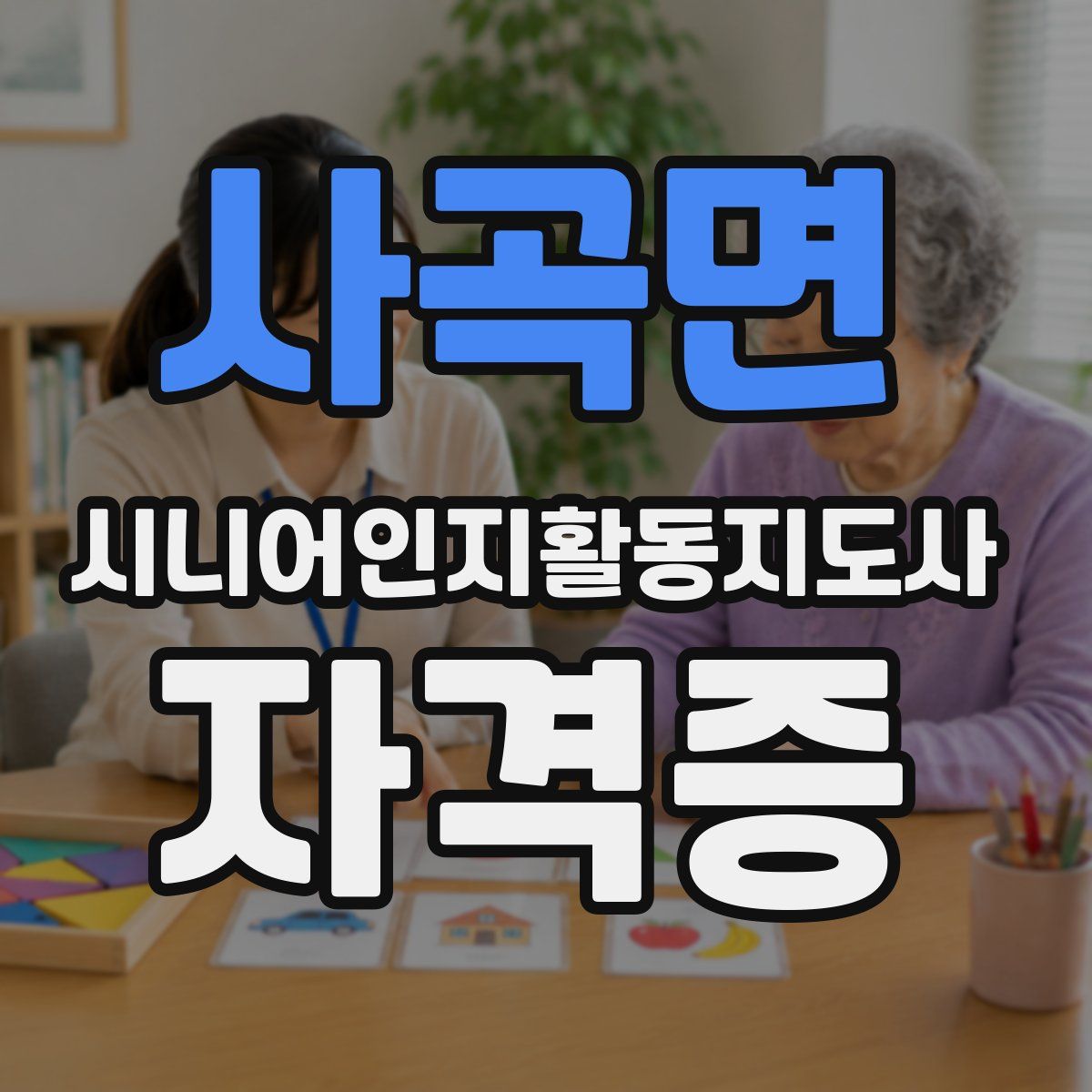 사곡면 시니어인지활동지도사 자격증