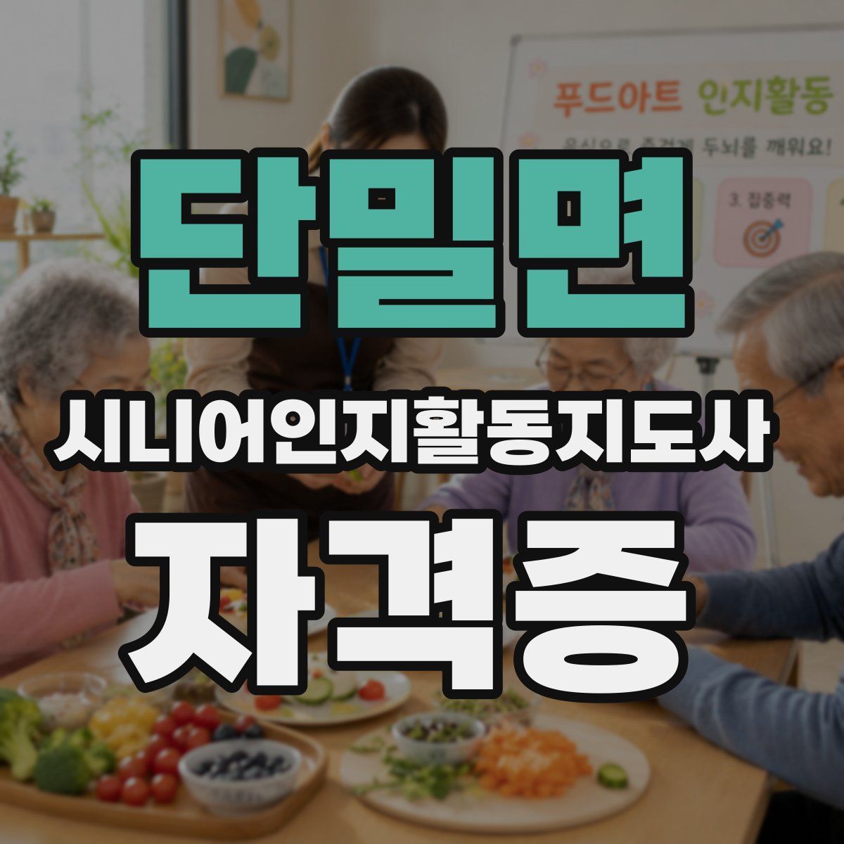 단밀면 시니어인지활동지도사 자격증