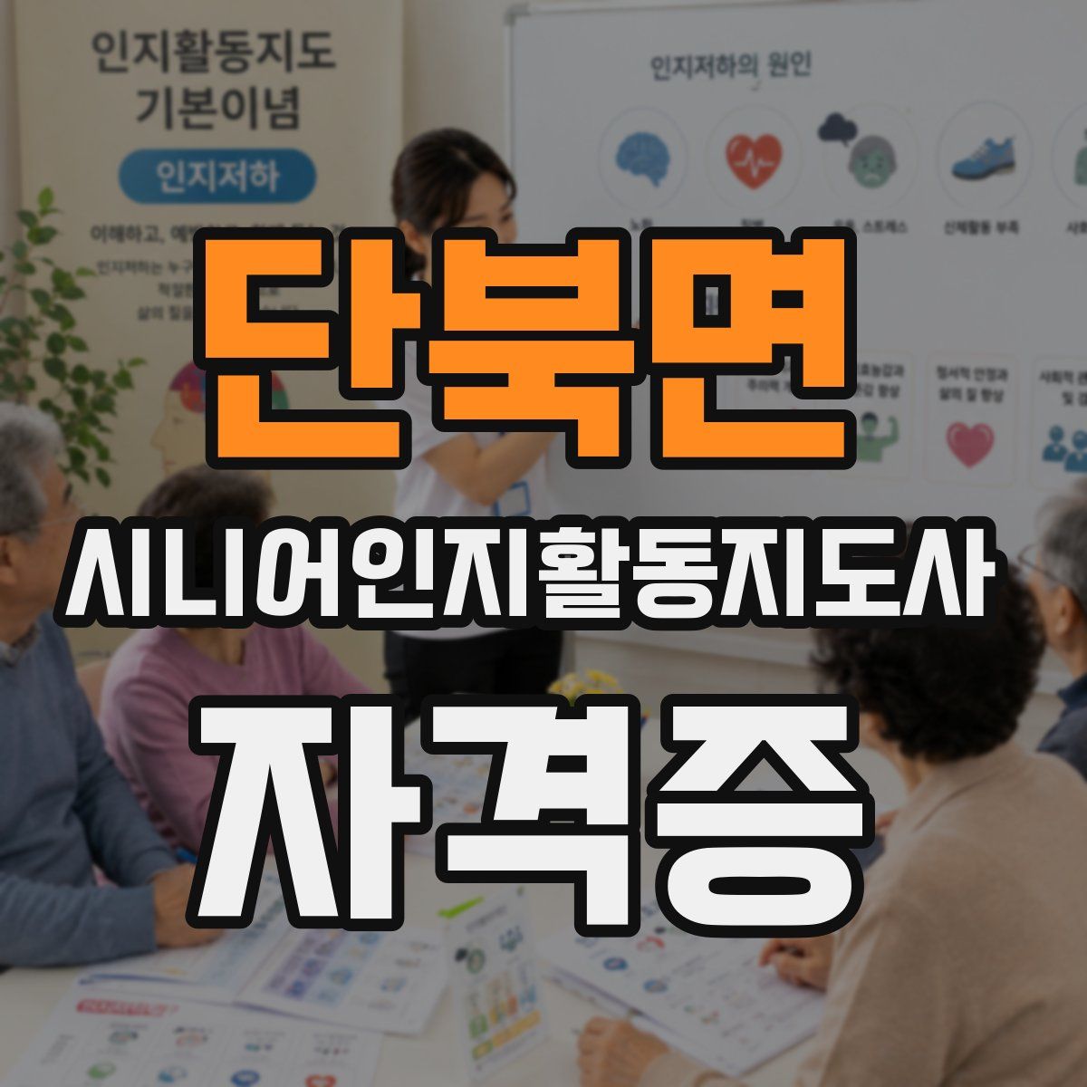 단북면 시니어인지활동지도사 자격증