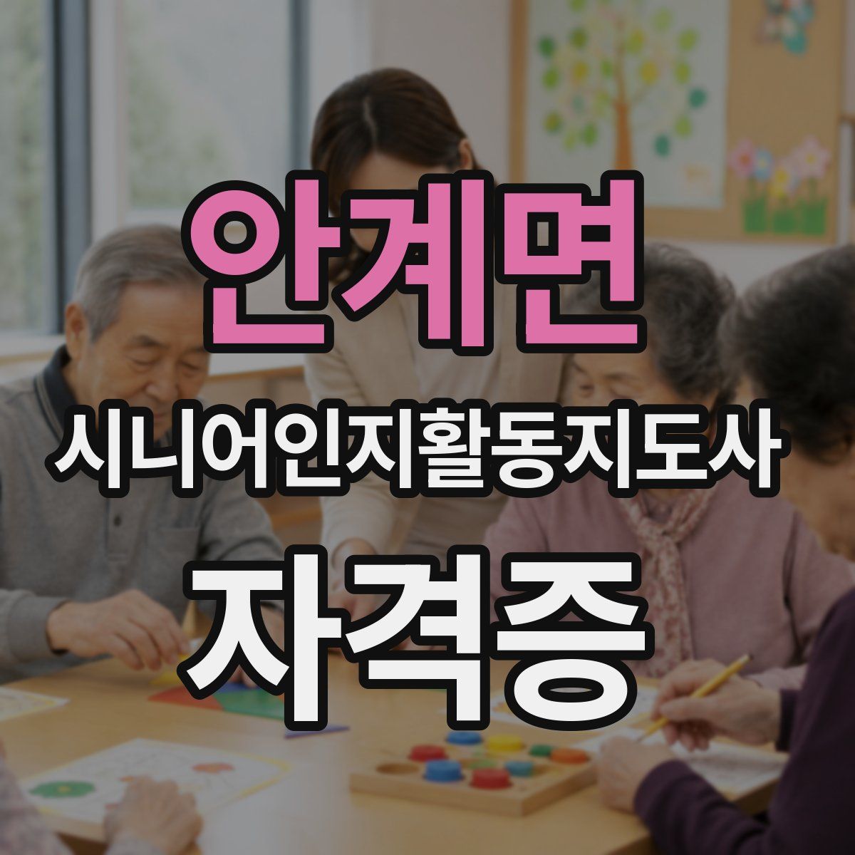 안계면 시니어인지활동지도사 자격증