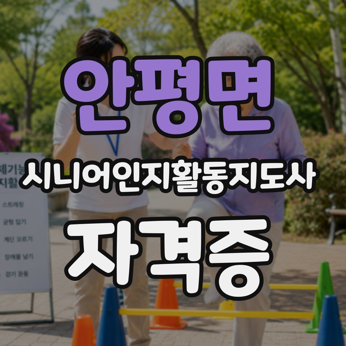 안평면 시니어인지활동지도사 자격증