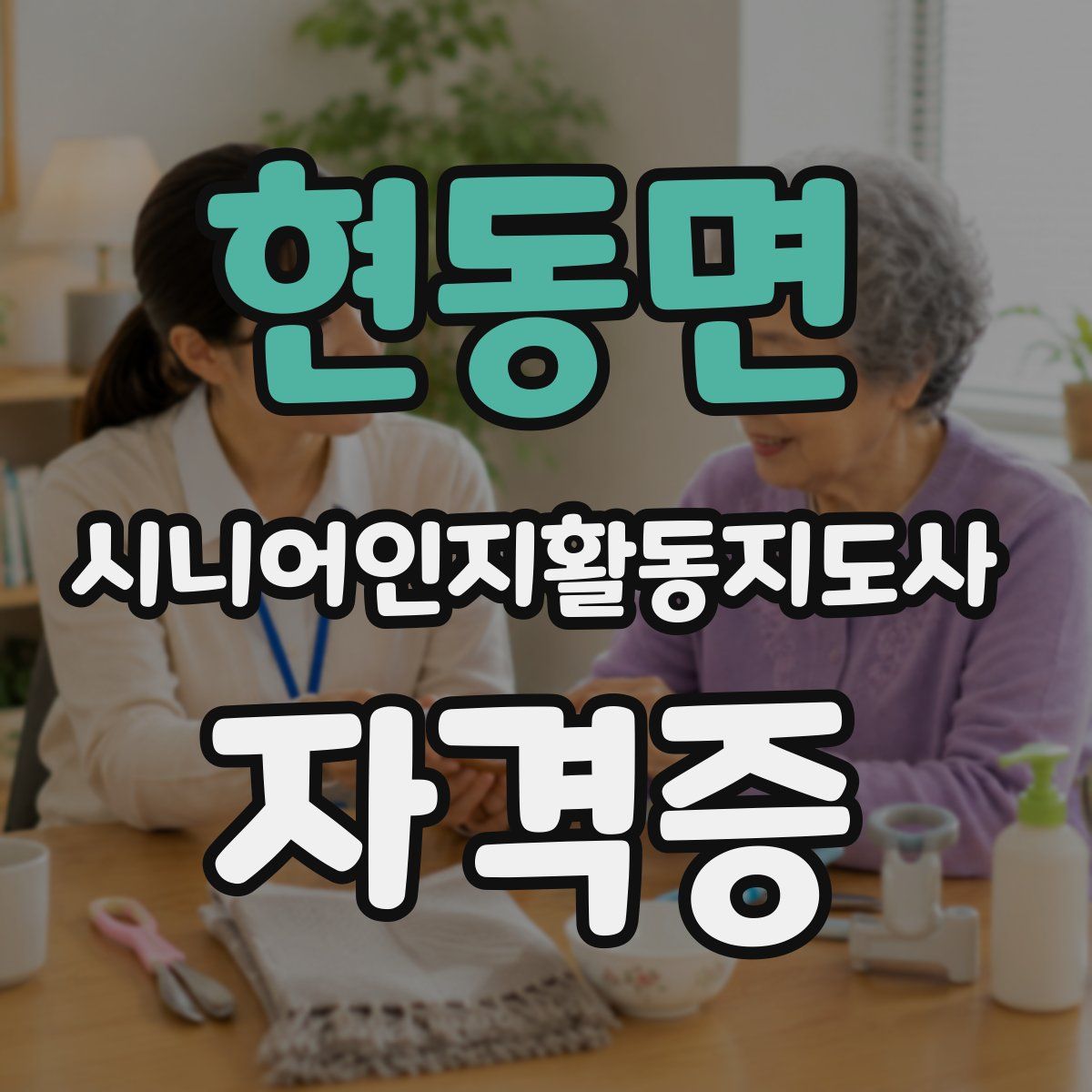 현동면 시니어인지활동지도사 자격증