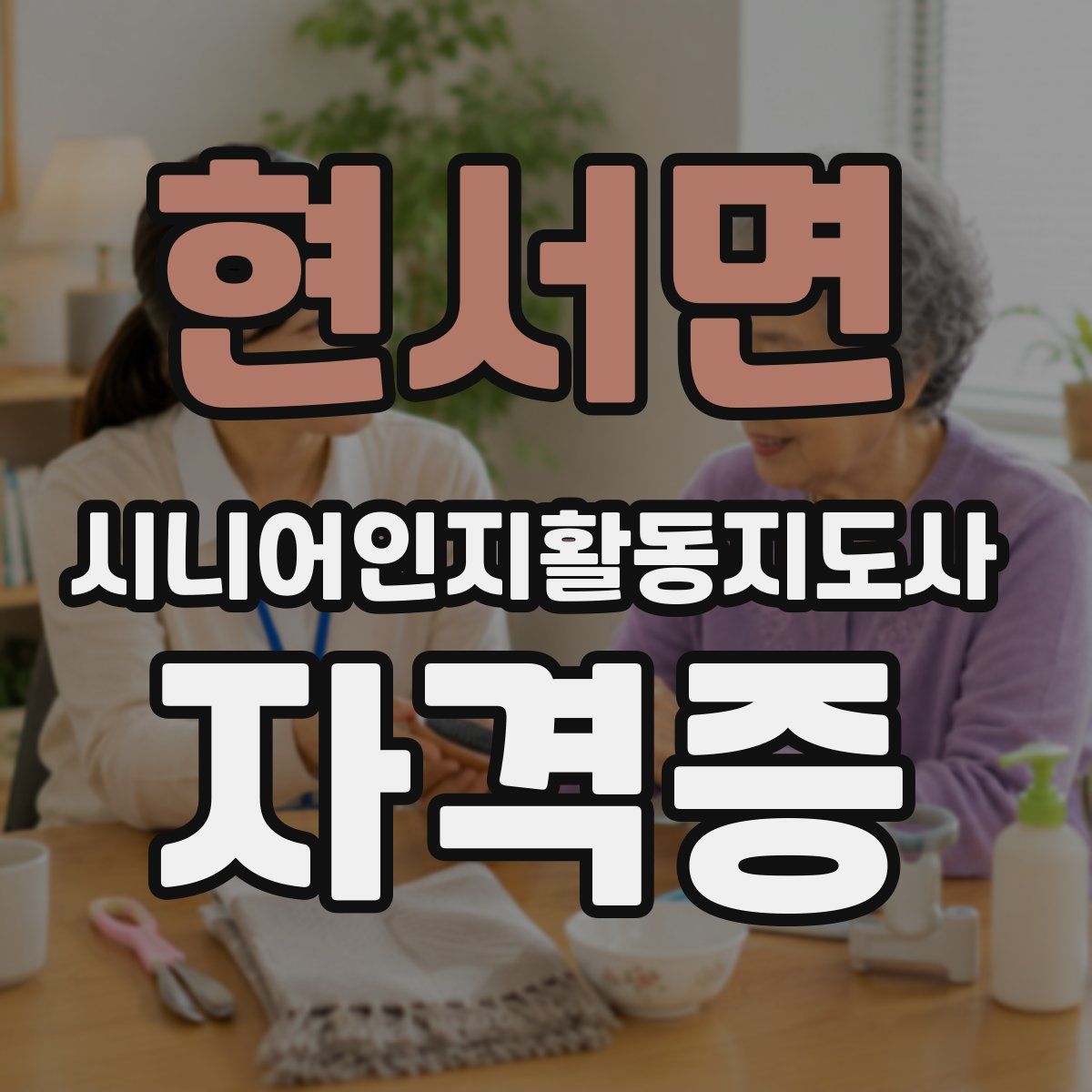 현서면 시니어인지활동지도사 자격증