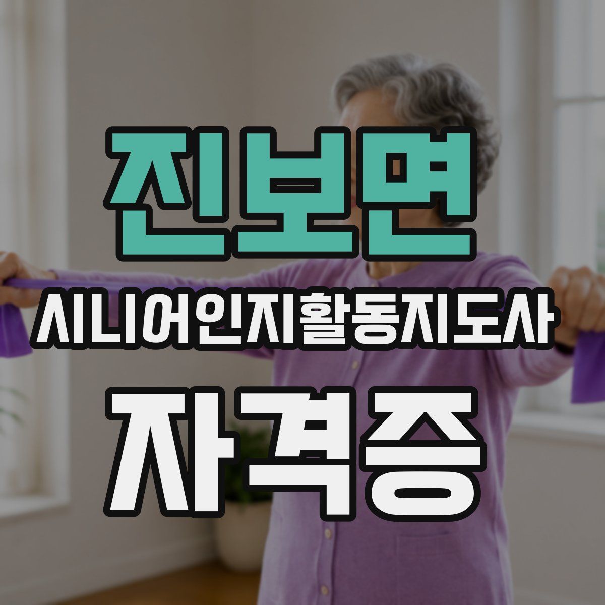 진보면 시니어인지활동지도사 자격증
