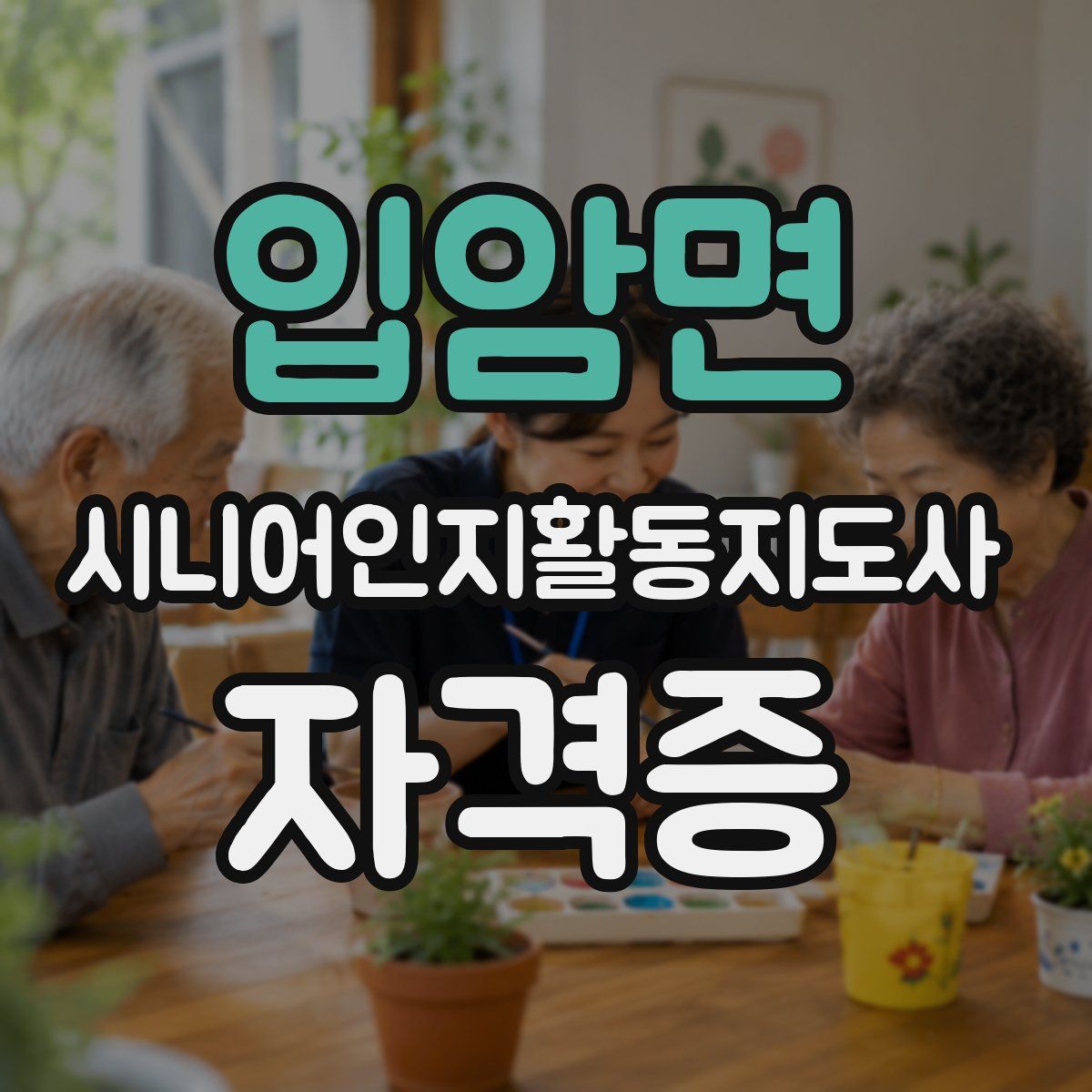 입암면 시니어인지활동지도사 자격증