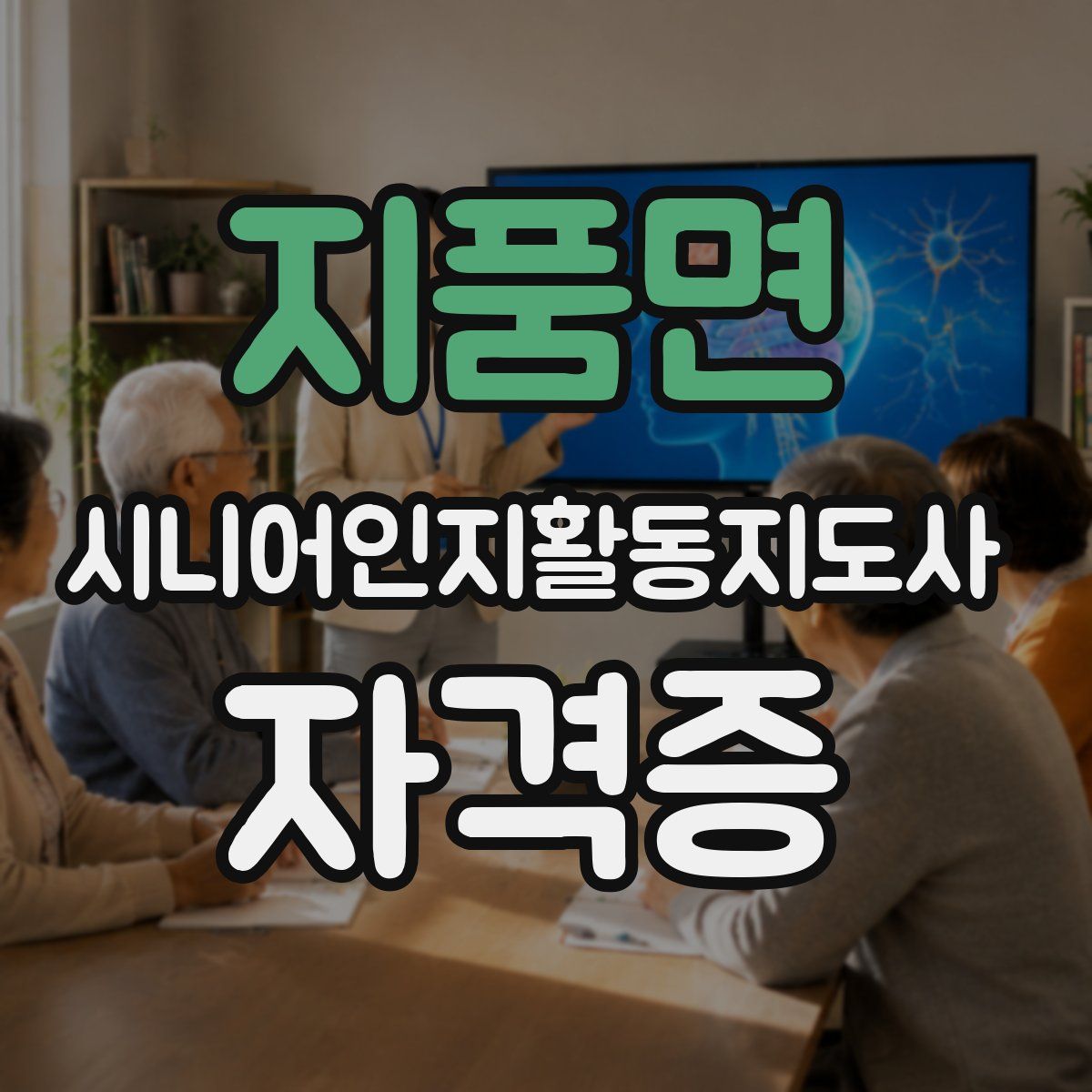 지품면 시니어인지활동지도사 자격증