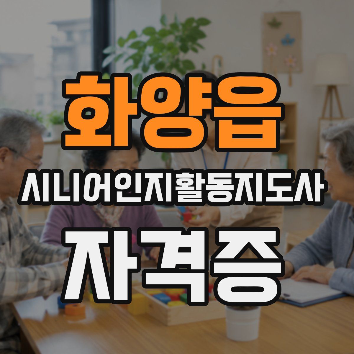 화양읍 시니어인지활동지도사 자격증