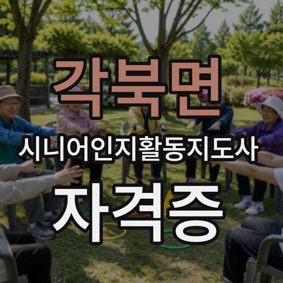 각북면 시니어인지활동지도사 자격증