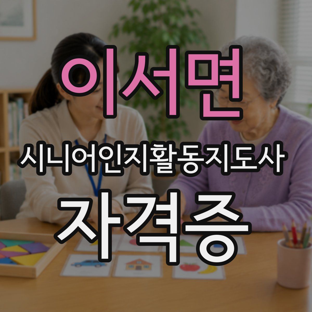 이서면 시니어인지활동지도사 자격증