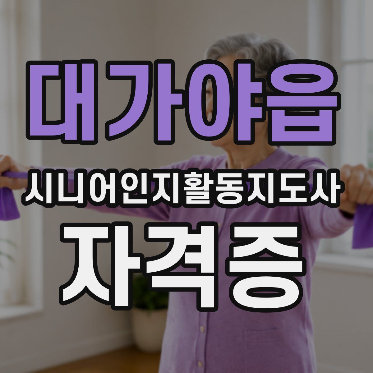 대가야읍 시니어인지활동지도사 자격증