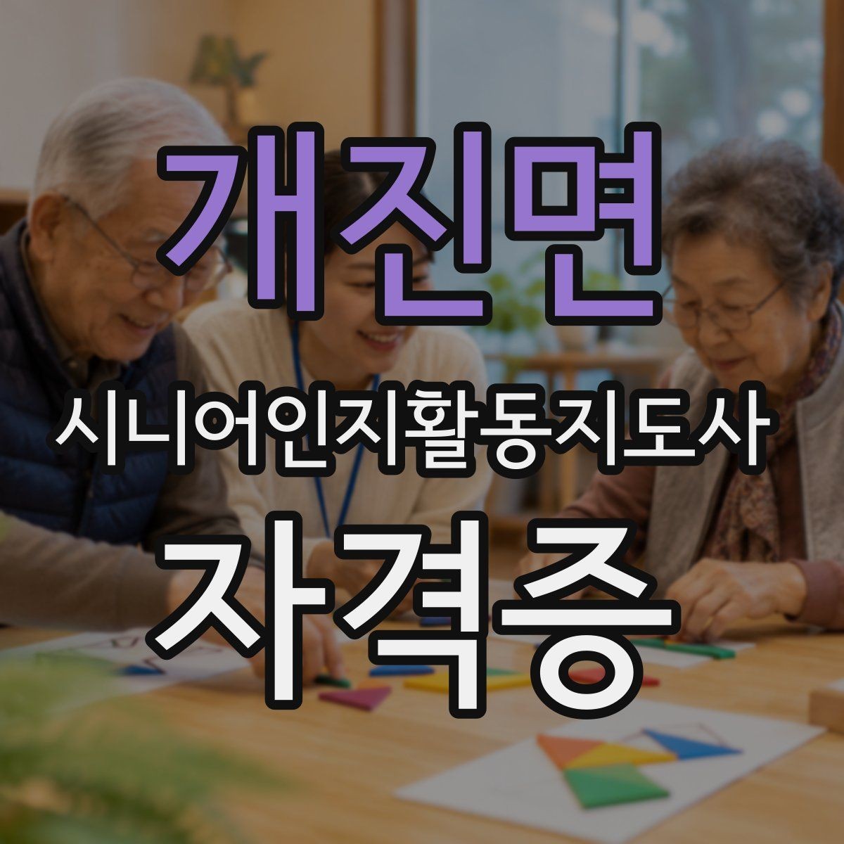개진면 시니어인지활동지도사 자격증 과정과 활용 분야
