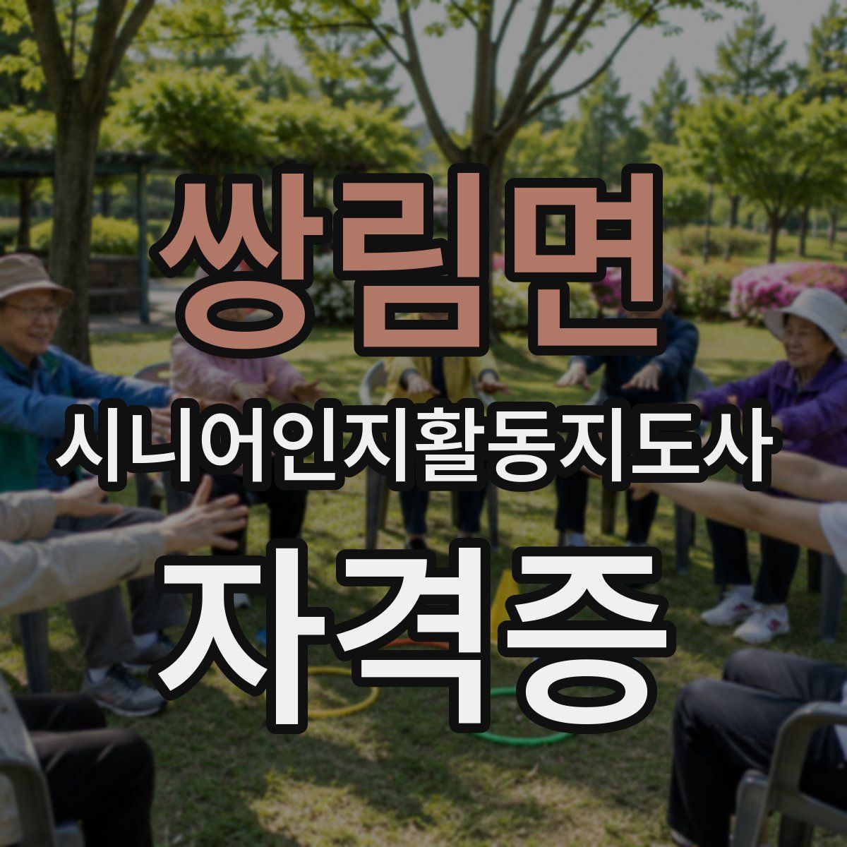 쌍림면 시니어인지활동지도사 자격증