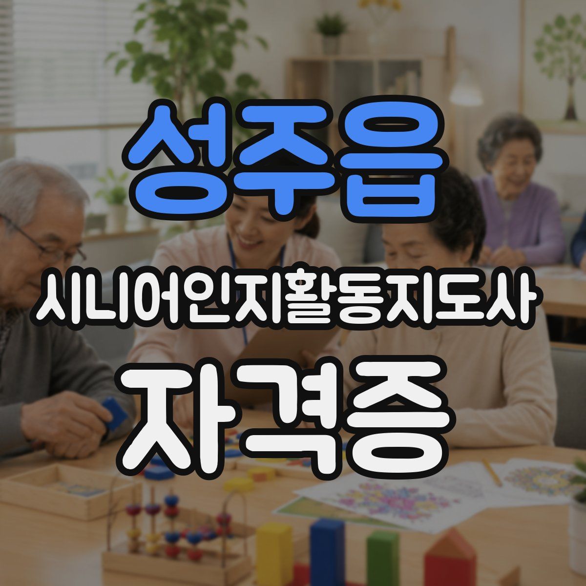 성주읍 시니어인지활동지도사 자격증