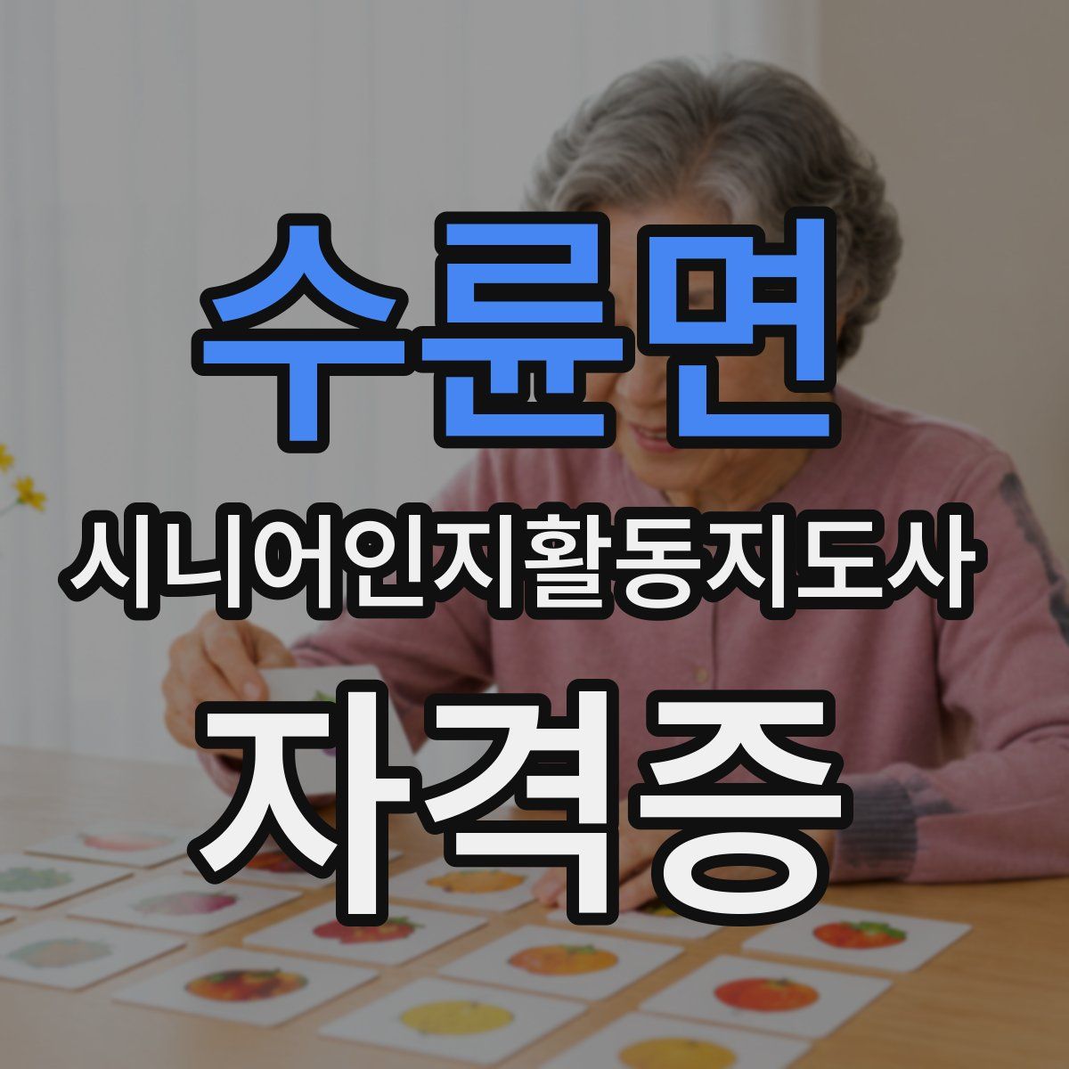 수륜면 시니어인지활동지도사 자격증