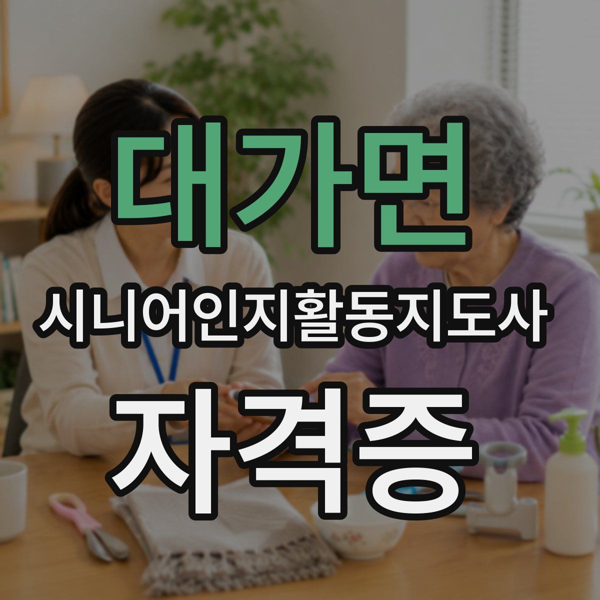 대가면 시니어인지활동지도사 자격증