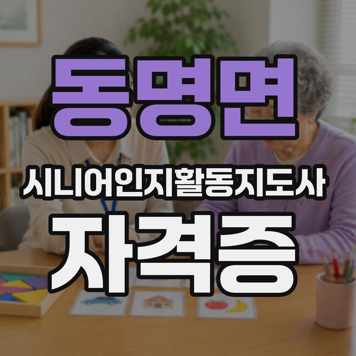 동명면 시니어인지활동지도사 자격증