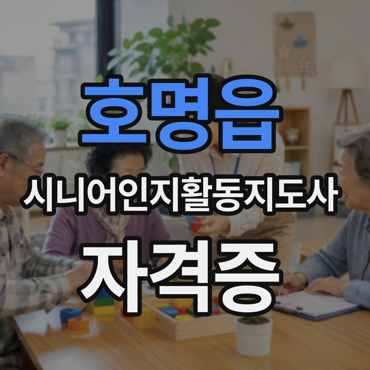 호명읍 시니어인지활동지도사 자격증