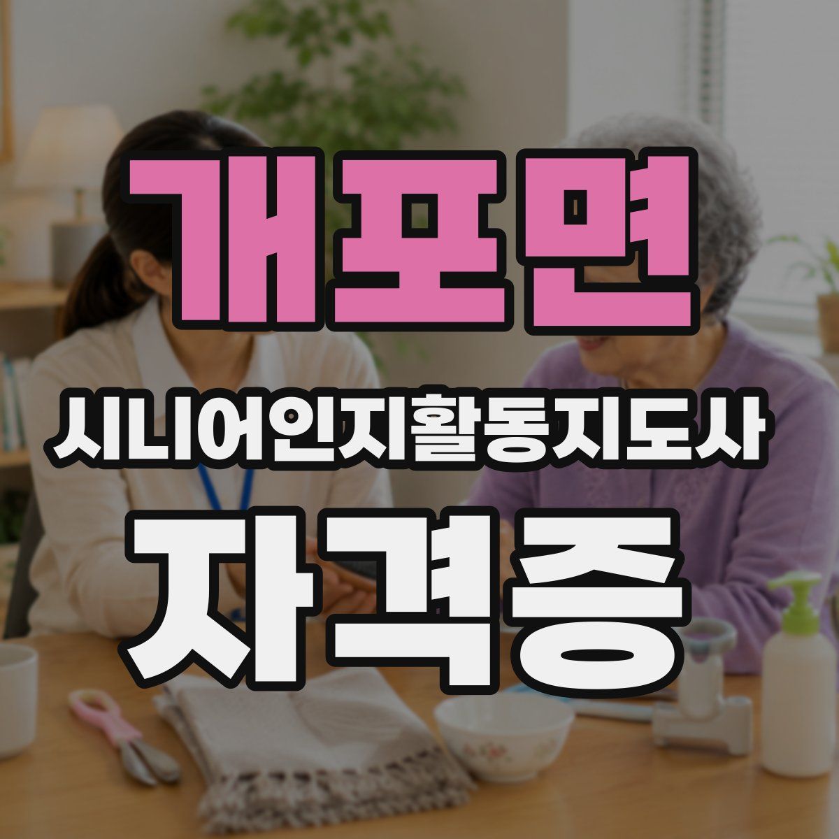 개포면 시니어인지활동지도사 자격증