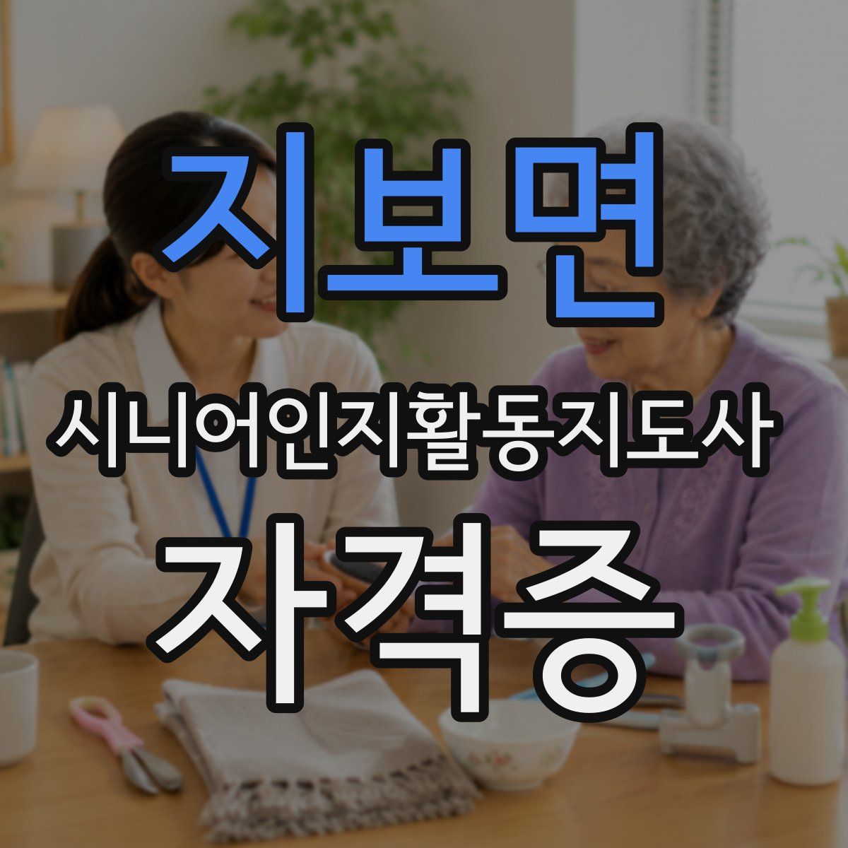 지보면 시니어인지활동지도사 자격증