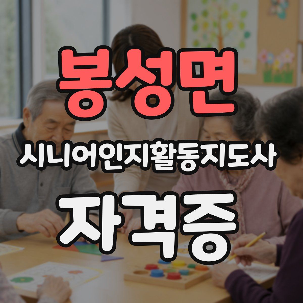 봉성면 시니어인지활동지도사 자격증