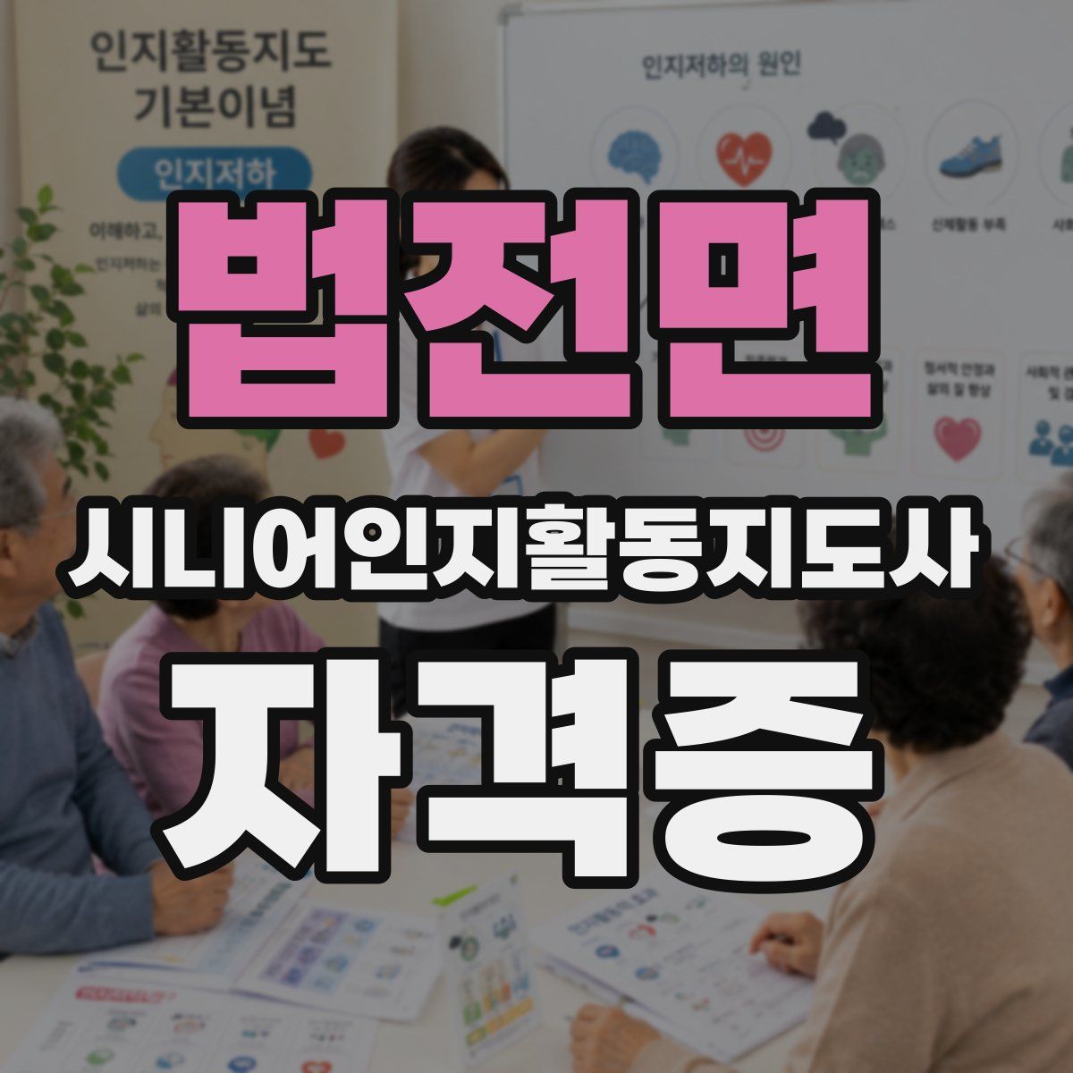 법전면 시니어인지활동지도사 자격증