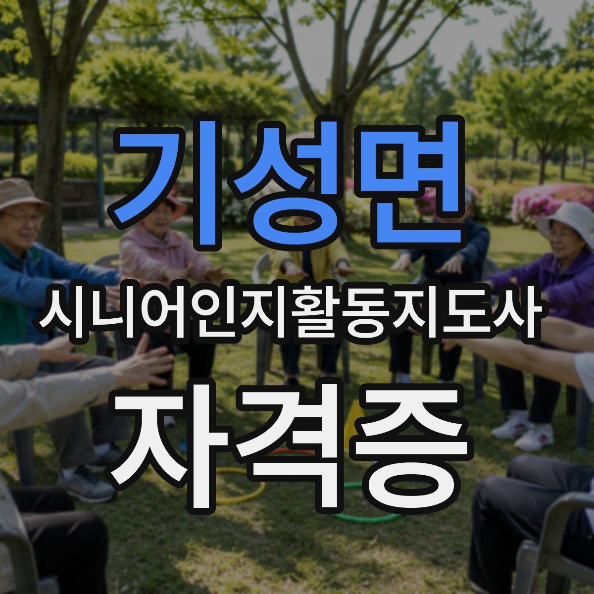 기성면 시니어인지활동지도사 자격증