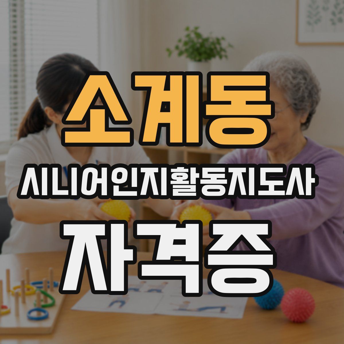 소계동 시니어인지활동지도사 자격증