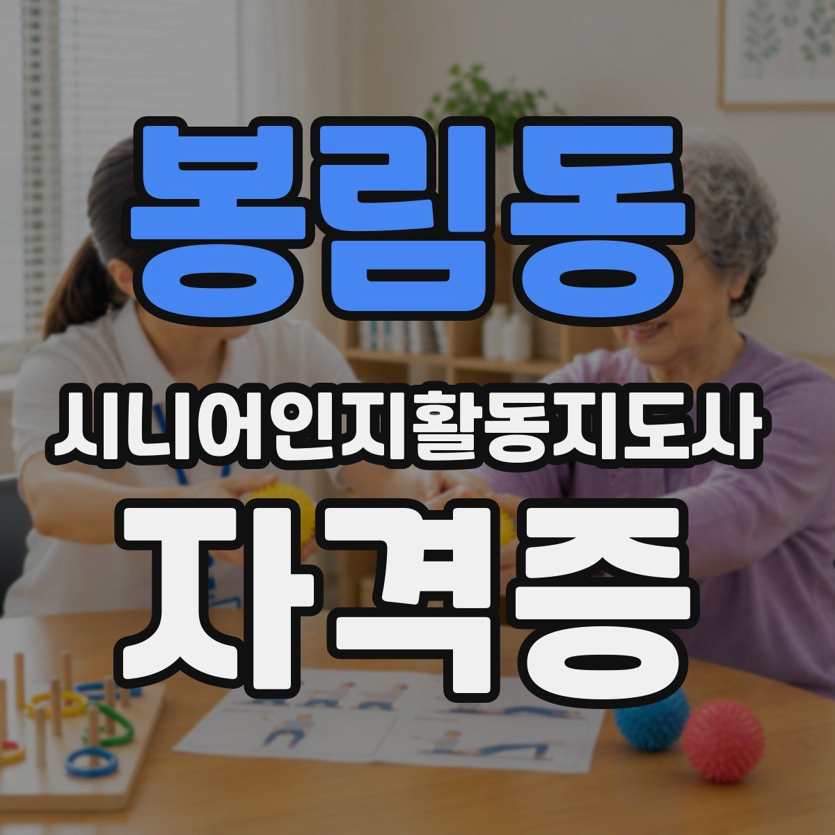 봉림동 시니어인지활동지도사 자격증