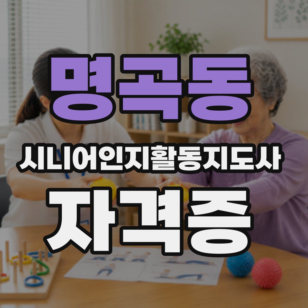 명곡동 시니어인지활동지도사 자격증