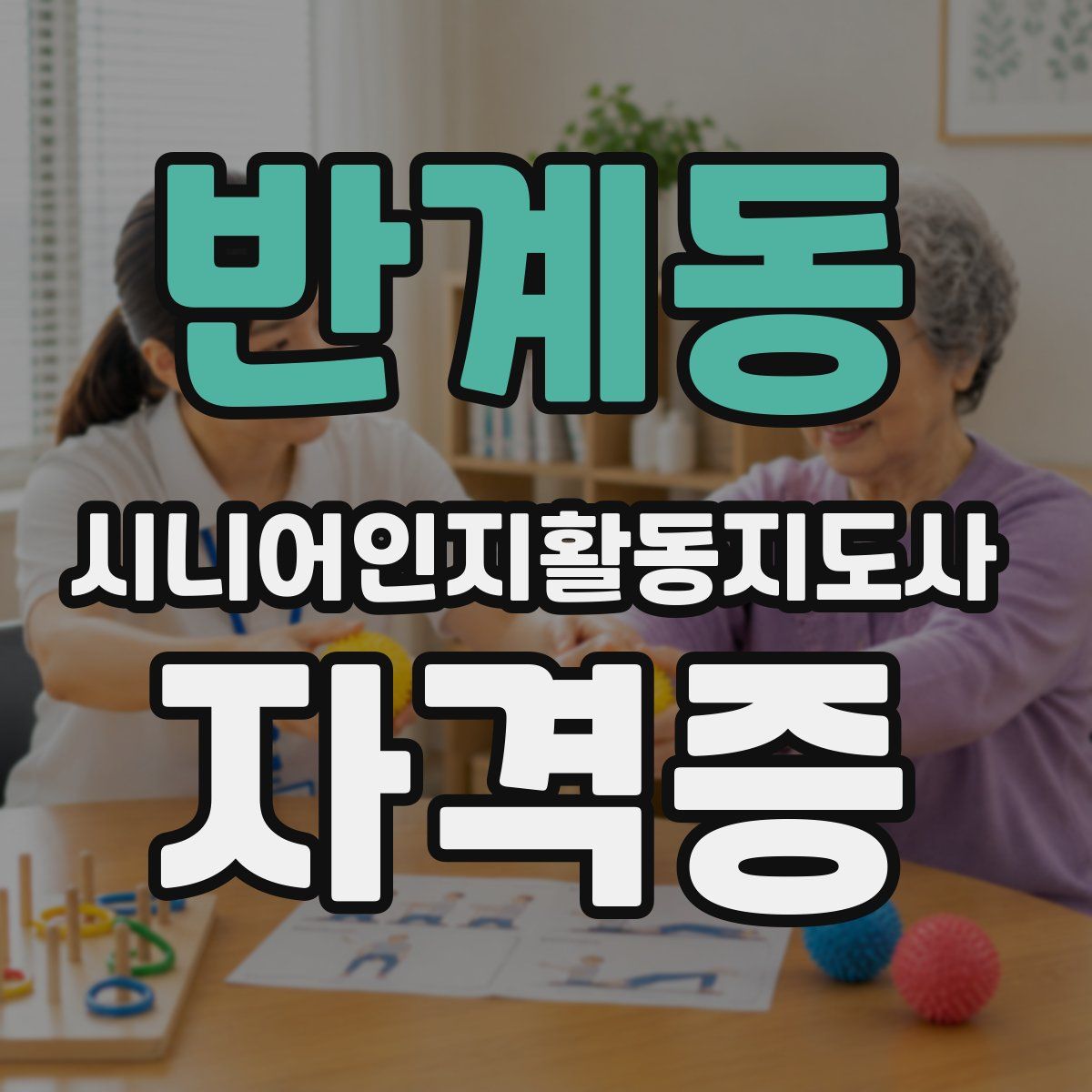 반계동 시니어인지활동지도사 자격증