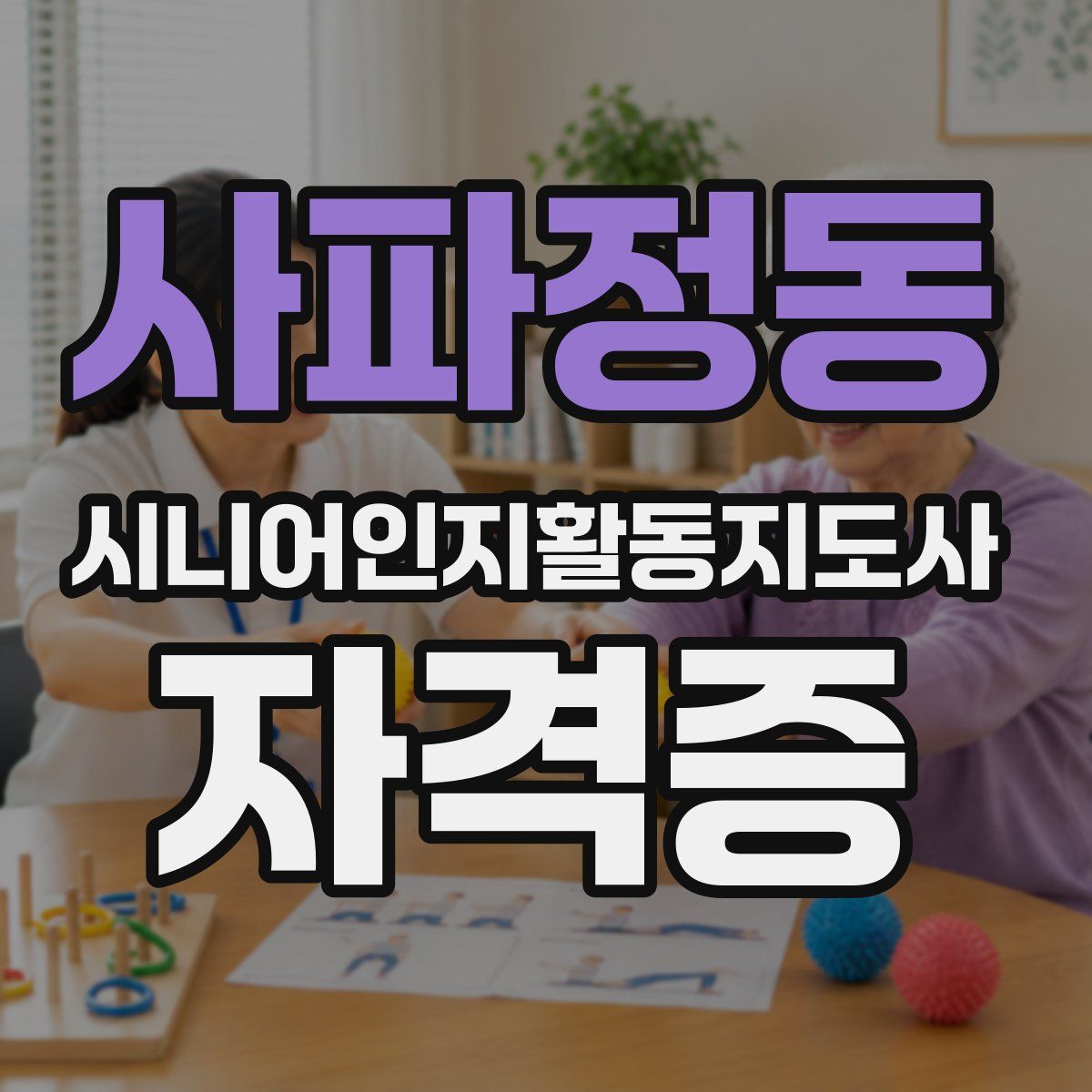 사파정동 시니어인지활동지도사 자격증