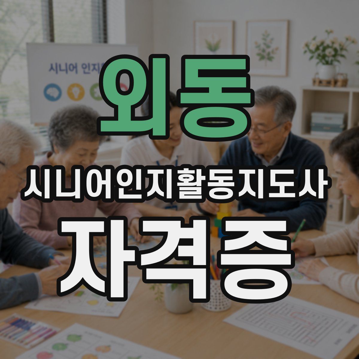 외동 시니어인지활동지도사 자격증