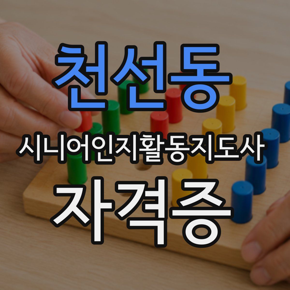 천선동 시니어인지활동지도사 자격증