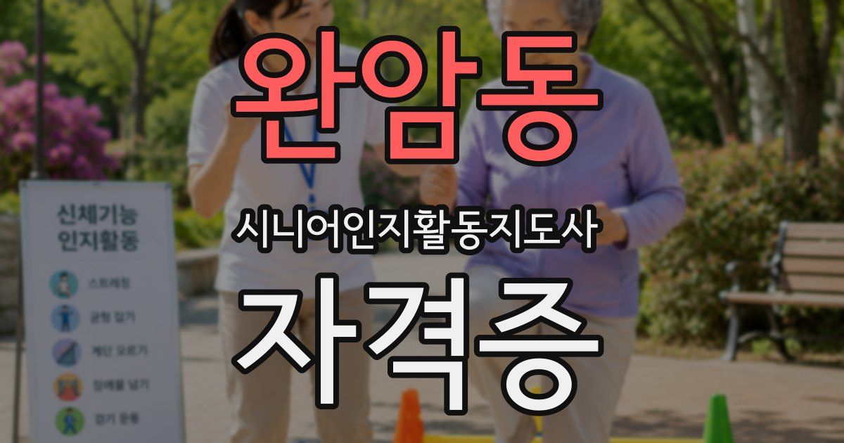 완암동 시니어인지활동지도사 자격증