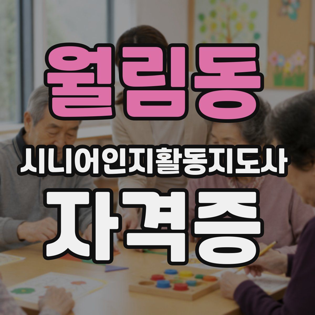 월림동 시니어인지활동지도사 자격증