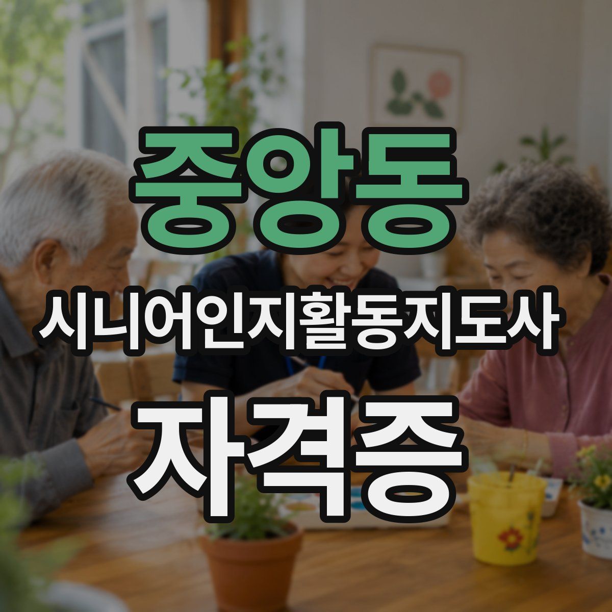 중앙동 시니어인지활동지도사 자격증