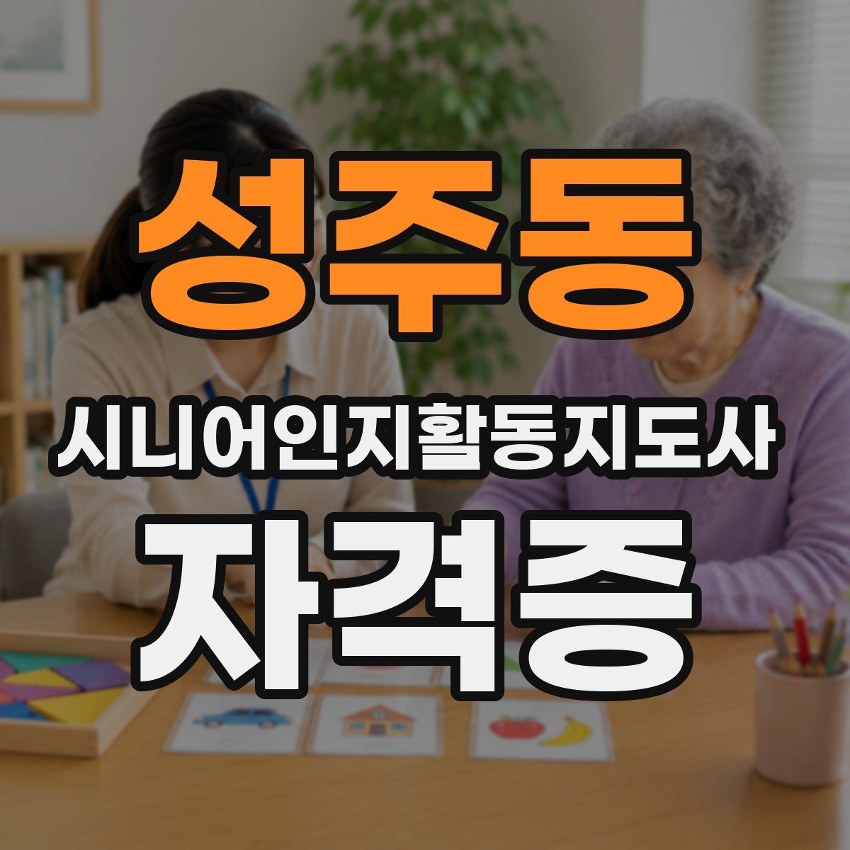 성주동 시니어인지활동지도사 자격증