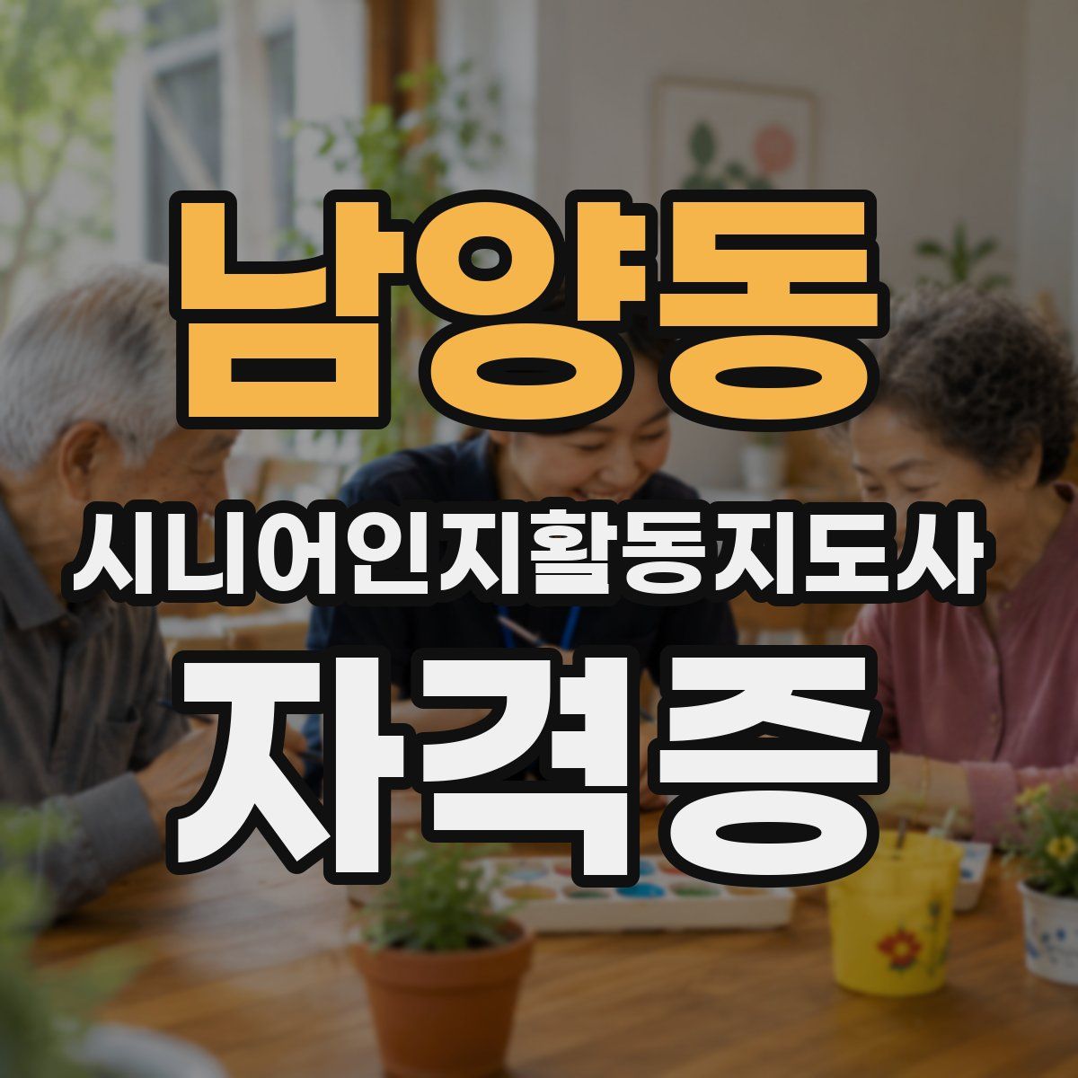 남양동 시니어인지활동지도사 자격증