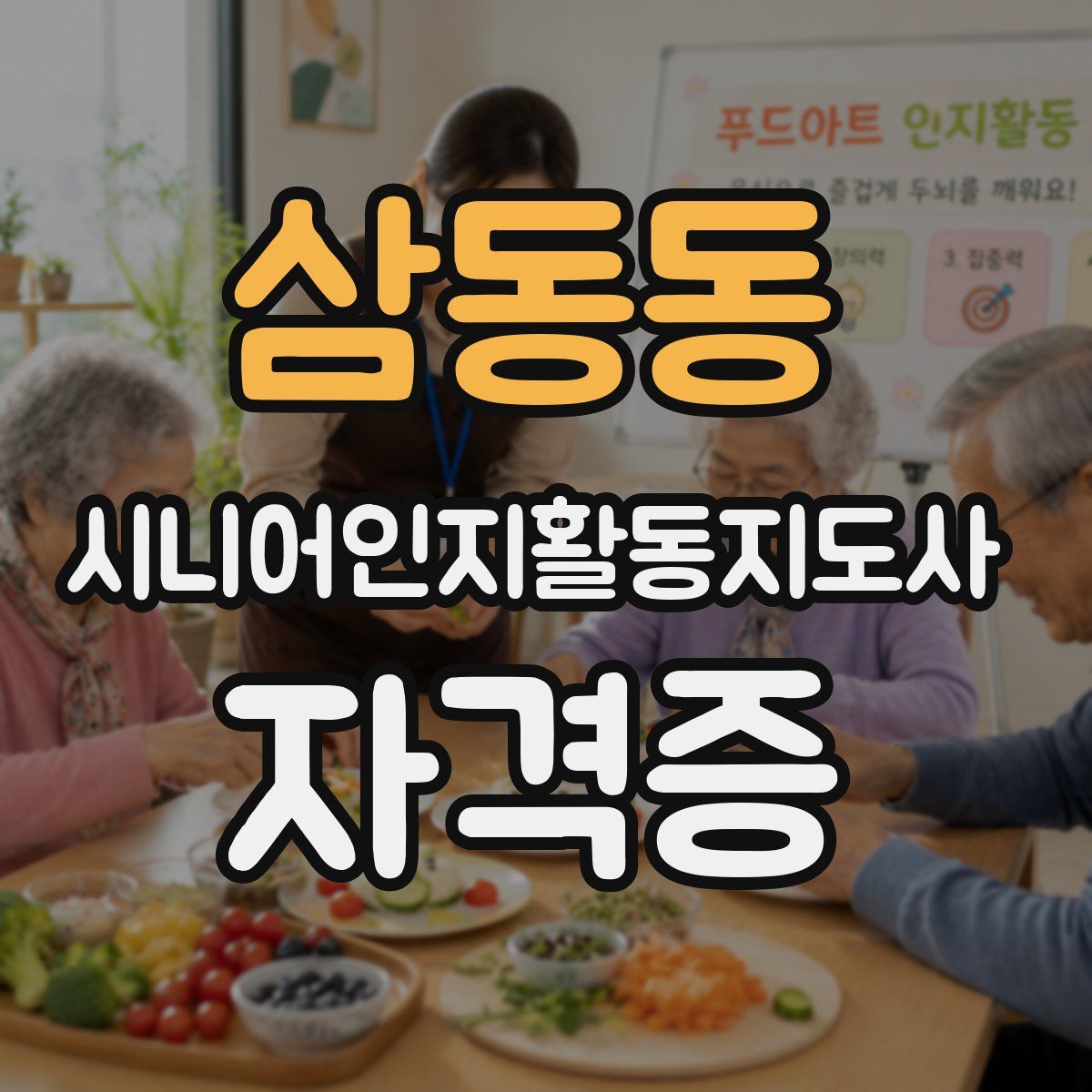 삼동동 시니어인지활동지도사 자격증