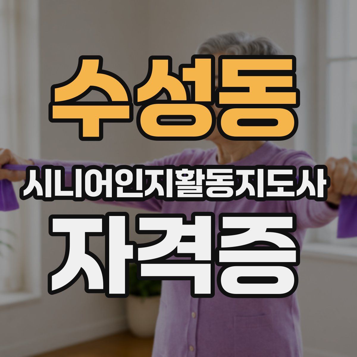 수성동 시니어인지활동지도사 자격증